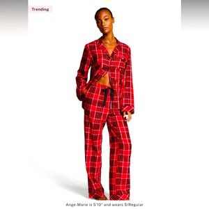 Victoria's Secret Flannel Pajama Set, Long Sleeve Button Down Shirt & Pants XXL